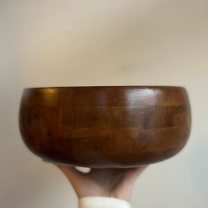 Vintage Wooden Salad Bowl